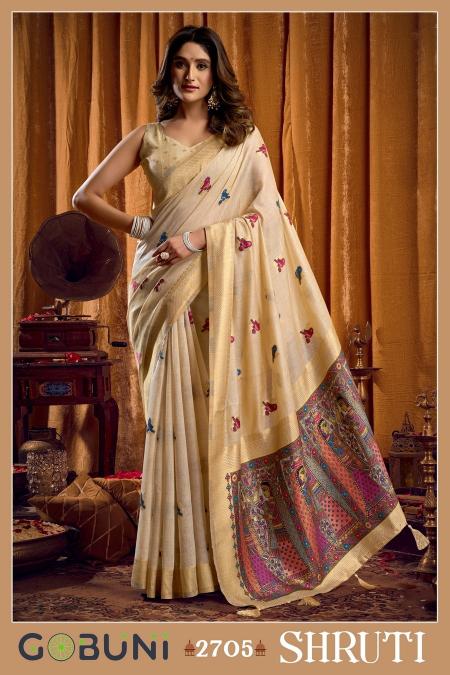 Gobuni shruti katha work cheapest sarees